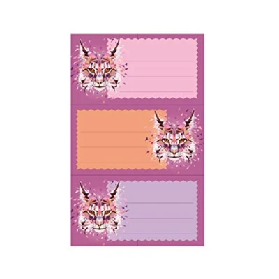 Abbildung von herlitz 50028214 Buchetiketten, Motiv: Wild Animals Luchs, 1 Packung