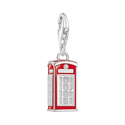 Abbildung von THOMAS SABO Charm Einhänger rotes LONDON Telefonhäuschen, 2120 041 10, mit Zirkonia (synth)