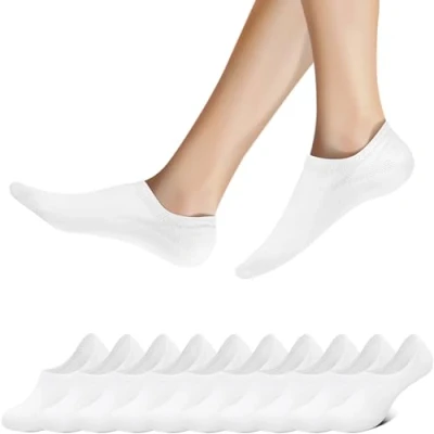 Abbildung von Falechay Sneaker Socken Damen Herren Füßlinge Unsichtbare 10 Paar Weiß 47 50