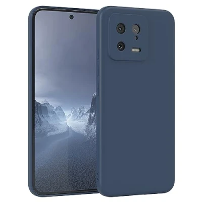 Abbildung von EAZY Case Silikonhülle für Xiaomi 13 Hülle Silikon Blau weich stoßfeste Handyhülle Schutzhülle mit Kameraschutz Dünn Premium Schutz Cover TPU Phone Bumper in Dunkelblau