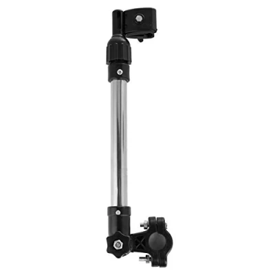 Abbildung von Bnineteenteam Fahrrad Schirmständer, 2 2,5 cm Lenker Edelstahl Schirmhalter 360 Verstellbarer Regenschirmclip Einziehbarer Regenschirmhalter für Fahrrad, Kinderwagen, MBC,