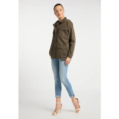 Abbildung von DREIMASTER Vintage Damen Leichtjacke XL / Militäroliv 100% Baumwolle