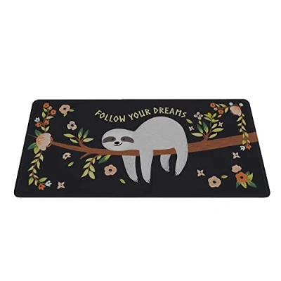 Abbildung von Silent Monsters Mauspad XXL 900 x 400 mm großes Mousepad Faultier Vernähter Rand rutschfest für Gaming Büro Office Homeoffice Tastatur 90 40 cm groß Mouse Pad Mat alle Maus Arten