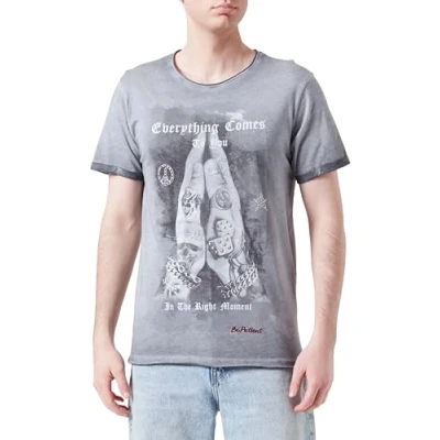 Abbildung von KEYLARGO Herren MT Game Rhapsody Round T Shirt, Silver (1107), M