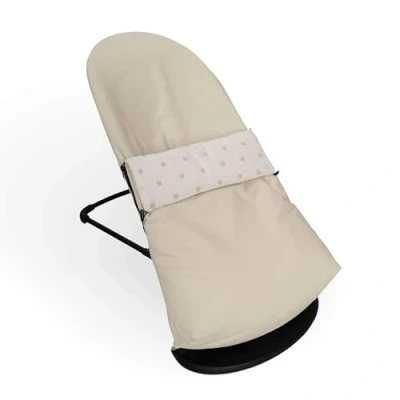 Abbildung von Bezug + Schlafsack für BabyBjörn Balance Soft (Originalpolster), hypoallergen, sehr weich, atmungsaktiv (Bio Baumwolle) (Candy Beige)