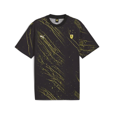 Abbildung von Puma Scuderia Ferrari HP RACE Color Splash MIT Allover Tshirt print, Herren, Größe: XS, Black
