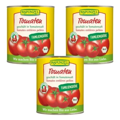 Abbildung von Rapunzel Tomaten geschält in der Dose, 3er Pack (3 x 800 g) Bio