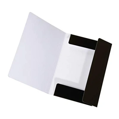 Abbildung von Original Falken Sammelmappe LongLife. Aus extra starkem Karton mit 3 Klappen und Gummiband für DIN A4 schwarz Aufbewahrung Mappe Zeichenmappe ideal Büro Schule