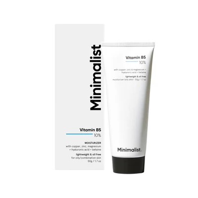 Abbildung von Minimalist Vitamin B5, 10% ölfreies, schnell einziehendes, leichtes Gesichts Feuchtigkeitsgel für fettige und zu Akne neigende Haut, 50 g (1er Pack)