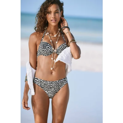 Abbildung von Lascana Bikinihose, Damen, Größe: 36, Schwarz/creme