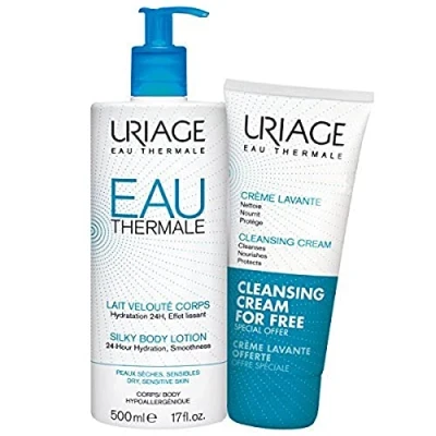 Abbildung von Uriage Eau Thermale Körperlotion und Reinigungscreme, 500 ml / 200