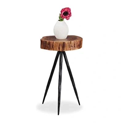 Abbildung von relaxdays Beistelltisch Design Holzscheibe