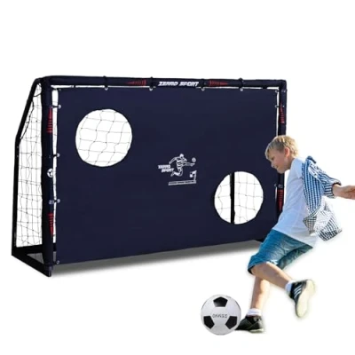 Abbildung von ZERRO Fussballtor mit Torwand 180cm Fußballtor, für Erwachsene Kinder zum Spielen Trainieren im Garten 180x60x120cm