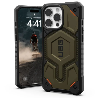 Abbildung von Apple iPhone 16 Pro Max Hülle MagSafe Kunststoff UAG Hard Case/Backcover Handyhülle Grün Shockproof/Stoßfest