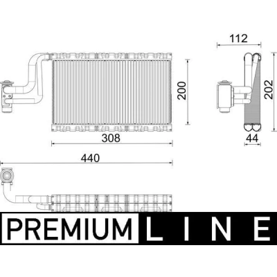 Abbildung von MAHLE ORIGINAL AE 191 000P Verdampfer mit Expansionsventil