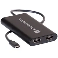 Abbildung von SoNNeT DisplayLink USB C Dual HDMI Adapter 4K 60Hz für M1/M2/M3 Thunderbolt Macs