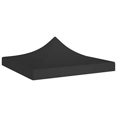 Abbildung von vidaXL Partyzelt Dach UV beständig Wasserbeständig Ersatzdach Dachplane Zeltdach Ersatz Plane für Gartenzelt Pavillon 3x3m Schwarz 270g/m²