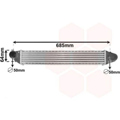 Abbildung von VAN WEZEL 58004248 Ladeluftkühler VOLKSWAGEN: Sharan I, SEAT: Alhambra I