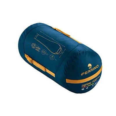 Abbildung von Ferrino Unisex Erwachsene Lightec Shingle Schlafsack, blau, 215 x 80
