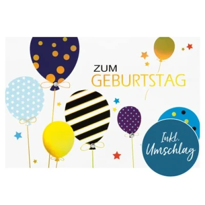 Abbildung von bsb Pop Up Karte Geburtstag 3D Geburtstagskarte schöne Geschenk mit Ballon Motiv in 11,5 x 17 cm überraschende Mann &amp; Frau inkl. Umschlag