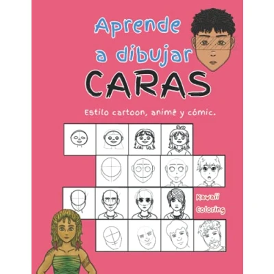 Abbildung von Aprende a dibujar caras estilo cartoon, animé y cómic: 75 ejercicios divertidos, paso paso.