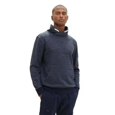Abbildung von TOM Tailor IN melange Optik Strickpullover, Herren, Größe: XL, Sky captain blue white