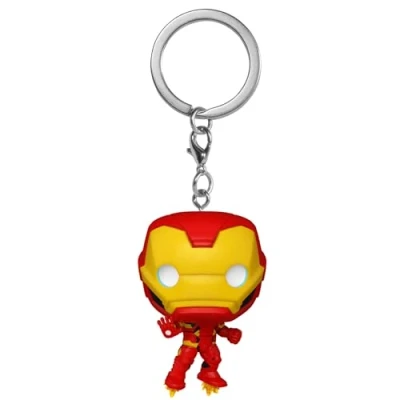Abbildung von Funko Pop! Keychain: Marvel NC Iron Man Comics Neuartiger Schlüsselanhänger Vinyl Minifigur Zum Sammeln Strumpffüller Geschenkidee Offizielle Handelswaren