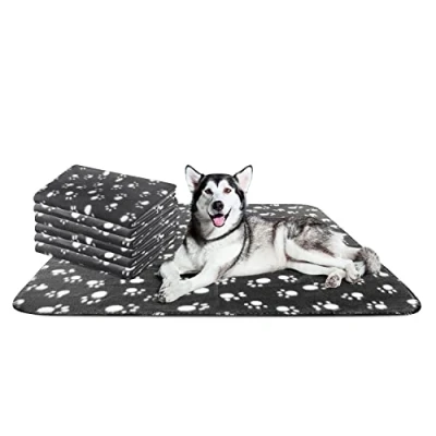 Abbildung von Nobleza 6 x Hundedecke Weiche Fleecedecke Waschbare Deck für Haustier Hunde Katzen Welpen Warme Matte, Schwarz, 160 * 100cm