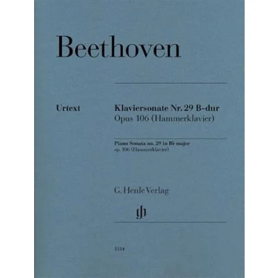 Abbildung von Klaviersonate Nr. 29 B dur op. 106 (Hammerklavier): Instrumentation: Piano solo (G. Henle Urtext Ausgabe)