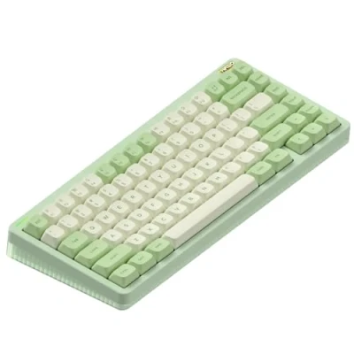 Abbildung von nuphy Halo75 V2 Mechanische Gaming Tastatur 75% kabellos Hot Swap Fähige Tastatur,83 Tasten RGB mit Hintergrundbeleuchtung, unterstützt Bluetooth/2.4GHz/USB C(Green, Mint (37gf))