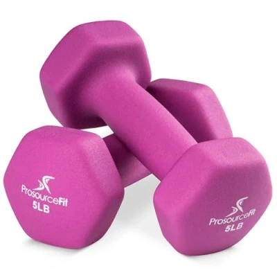 Abbildung von ProsourceFit Neoprene Dumbbell Coated for Non Slip Grip, 5 lb