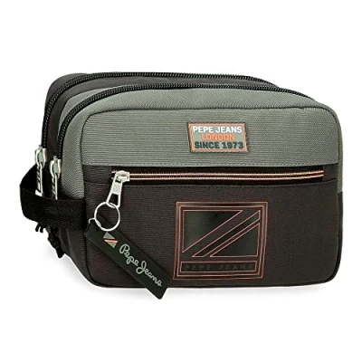 Abbildung von Pepe Jeans Cody Kulturbeutel Zwei Fächer Anpassbar Schwarz 22x10x9 cm Polyester