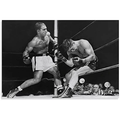 Abbildung von GPEIHANG Leinwand Malerei Bild Boxen Rocky Marciano Poster für Bürodekoration Wandkunst Bilder Und Drucke 23.6&quot;x35.4&quot;(60x90cm) Kein Rahmen