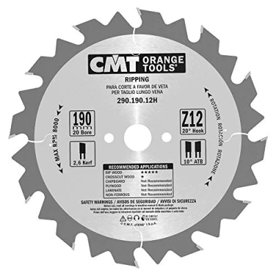 Abbildung von CMT ORANGE TOOLS 290.220.24M HANDKREISSÄGEBLATT LÄNGSSCHNITT 220X2.8X30 Z=24 WECHSELZAHN
