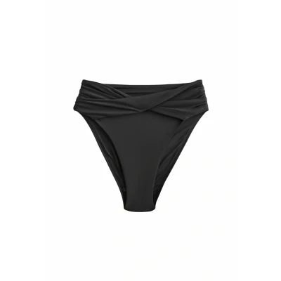 Abbildung von Next HIGH Waist LEG Drape Bikinihose, Damen, Größe: 44, Black