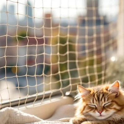 Abbildung von Katzen Sicherheitsnetz hochfest für Balkon und Fenster 8 x 3 m Universal Schutznetz weiß ohne Sichteinschränkung Balkonschutz Fensterschutz Katzenschutz Netz Katzengitter Fallschutz Vogelabwehr