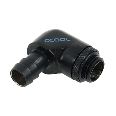 Abbildung von Alphacool 17136 HF 10mm (3/8&quot;) Schlauchanschluss 90 drehbar G1/4 mit O Ring Deep Black Wasserkühlung Anschlüsse