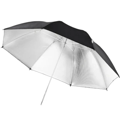 Abbildung von Walimex Pro Reflexschirm (109 cm) schwarz/silber