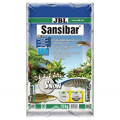 Abbildung von JBL Bodengrund Schneeweiß für Süß und Meerwasser Aquarien, Sansibar Snow 10 kg, 67061