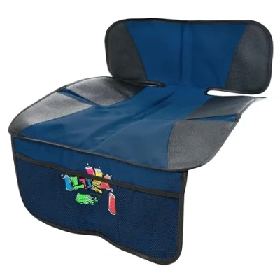 Abbildung von Walser Kindersitzunterlage, Auto Sitzschoner Kindersitz, Sitzauflage PKW rutschfest, Graffiti Kindersitz Unterlage ISOFIX kompatibel blau