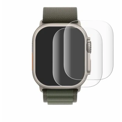 Abbildung von BROTECT 2 Stück Full Cover Schutzfolie für Apple Watch Ultra/Ultra Screen Displayschutz Folie [3D Curved, Anti Fingerprint, Kristall Klar]