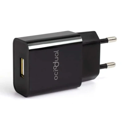 Abbildung von OcioDual EU Wandladegerät, 1 USB Anschlüsse mit 5V, 2.1A, 10W, Ladegerät für Smartphones, Netzteil Stecker, Schnellladung, Modell: ST660, Schwarz