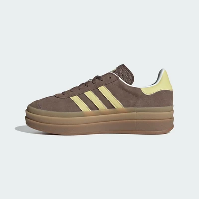 Abbildung von adidas Originals Gazelle BOLD Sneaker low Earth strata powder yellow cloud white, Damen, Größe: 40, white