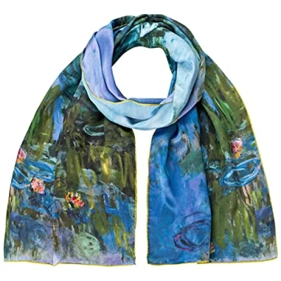Abbildung von von Lilienfeld Seidenschal Schal 100% Seide Claude Monet Seerosen Kunst 172 x 42 cm, reine