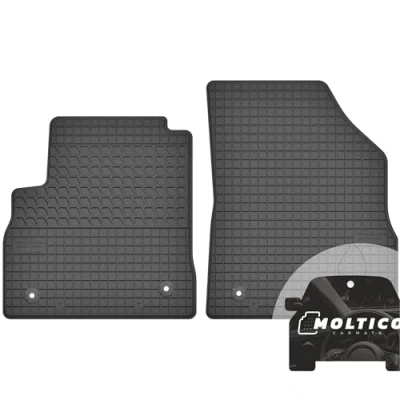 Abbildung von moto MOLTICO Vorne Gummimatten Auto, 2 teiliges Set, Allwetter Gummi Fußmatten mit Rand, Antirutsch &amp; Wasserfest Autoteppiche passend für Opel Astra K (2015 2022)