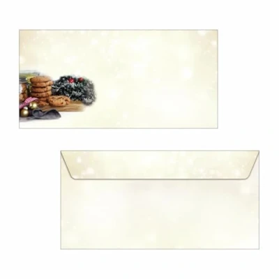 Abbildung von SIGEL DU304 Briefumschläge Weihnachten DIN lang 25 Stück beige/braun &quot;Winter Smell&quot;