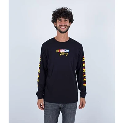 Abbildung von Hurley Herren Nascar Evd Flame Ls Tshirt, schwarz, S