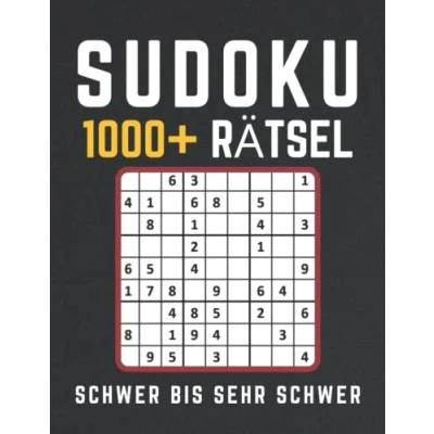 Abbildung von Sudoku 1000+ Rätsel Schwer bis sehr schwer: Rätselbuch Geschenk für Erwachsene und Jugendliche Mit Lösungen