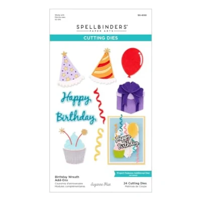 Abbildung von Spellbinders Birthday Wreath Add Ons Etched Dies (S5 600)