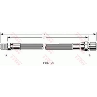 Abbildung von TRW PHB119 Bremsschläuche 170 3/8 24 FIAT: 125 Limousine, 124 Sport Spider, SEAT: Limousine